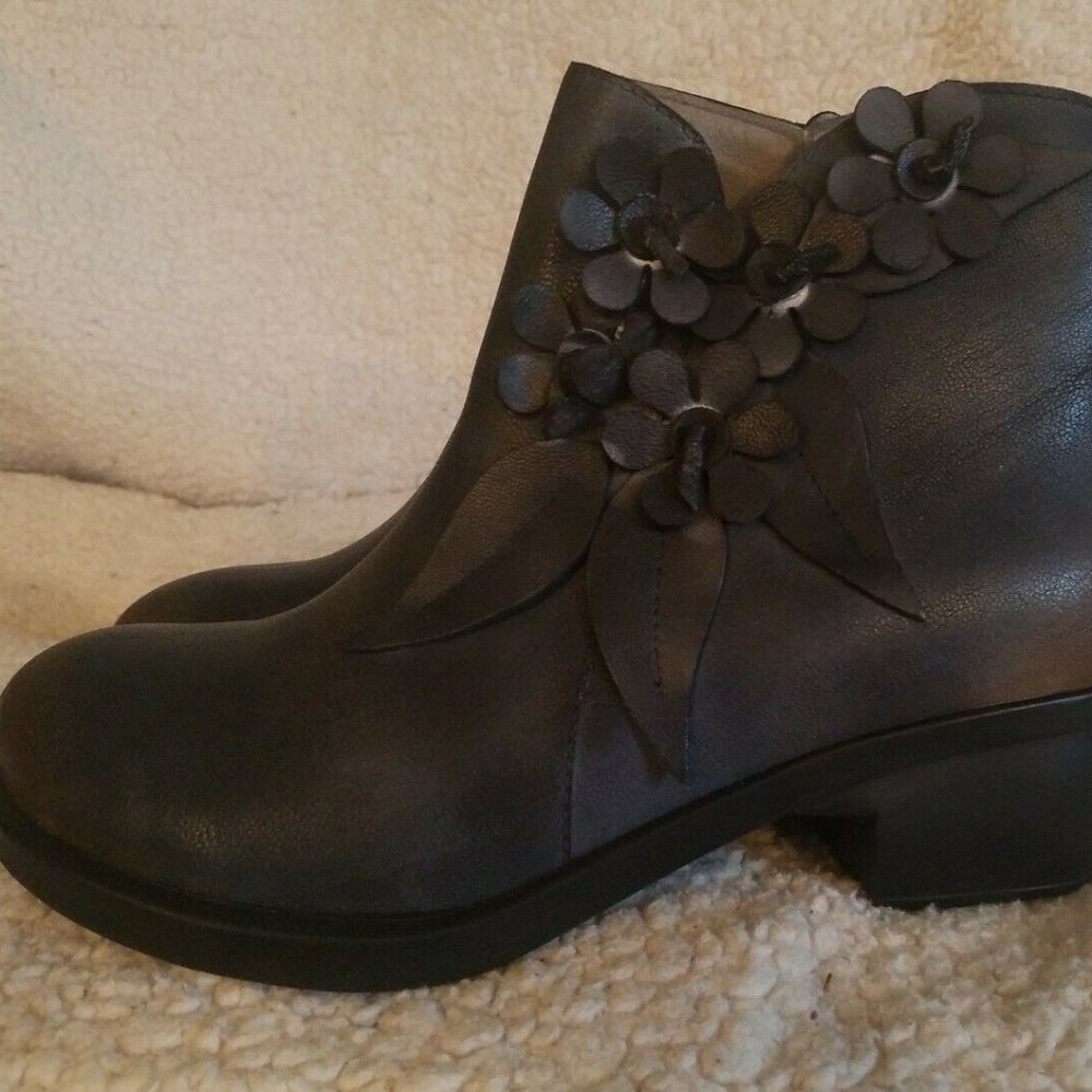 SOCOFY Ankle Boots 41 Retro Handmade Leather Flora